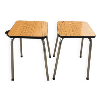 Pair of seventies Formica stools