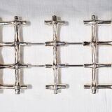 Dessous de plat en argent façon bambou