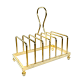 Golden metal toast door