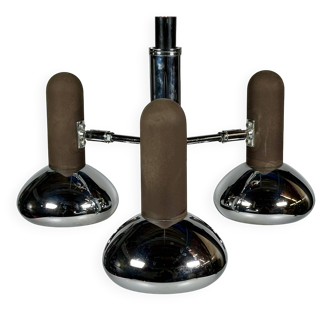 1960s 1970s Ceiling Lamp Spotlight 3-Light in Metal Space Age Design