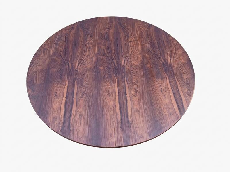 Table à manger Jorge Zalszupin ronde extensible palissandre jacaranda 1960