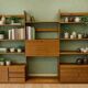 1960s Teak Composable Wall Shelf Library