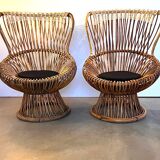 Pair of "Margherita" armchairs by Franco Albini edit by Bonacina