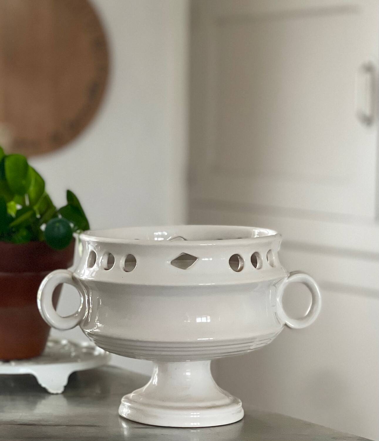 Antique openwork porcelain cup