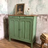 Parisian buffet, aged green patina