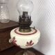Oil lamp on old-footed Breton yellow copper foot
