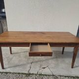 Table de Ferme rustique en merisier massif 19éme - 1m91.5