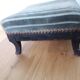 Wooden and velvet footrest