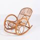 Fauteuil à bascule italien en rotin, 1960