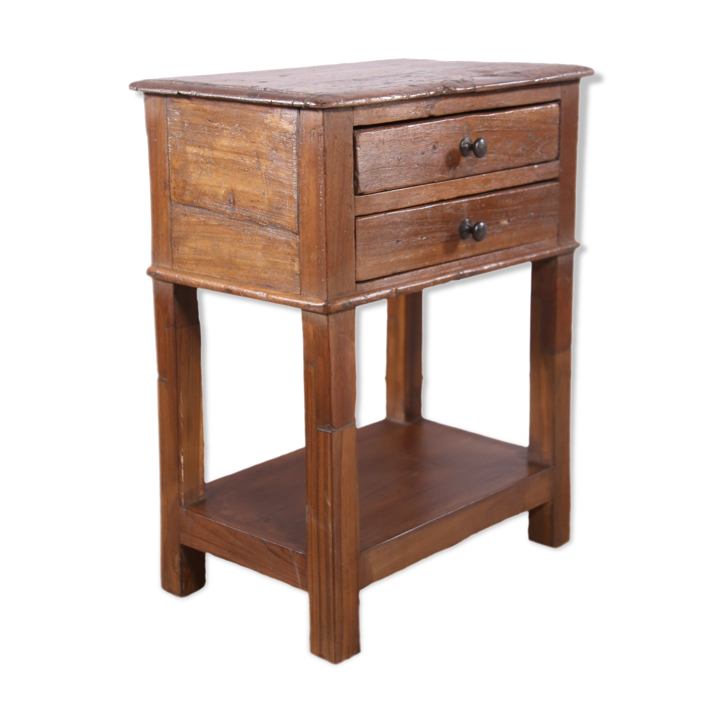 Old Burmese teak bedside