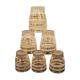 Set of 6 gilded glasses and granitas