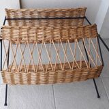 Wicker side table