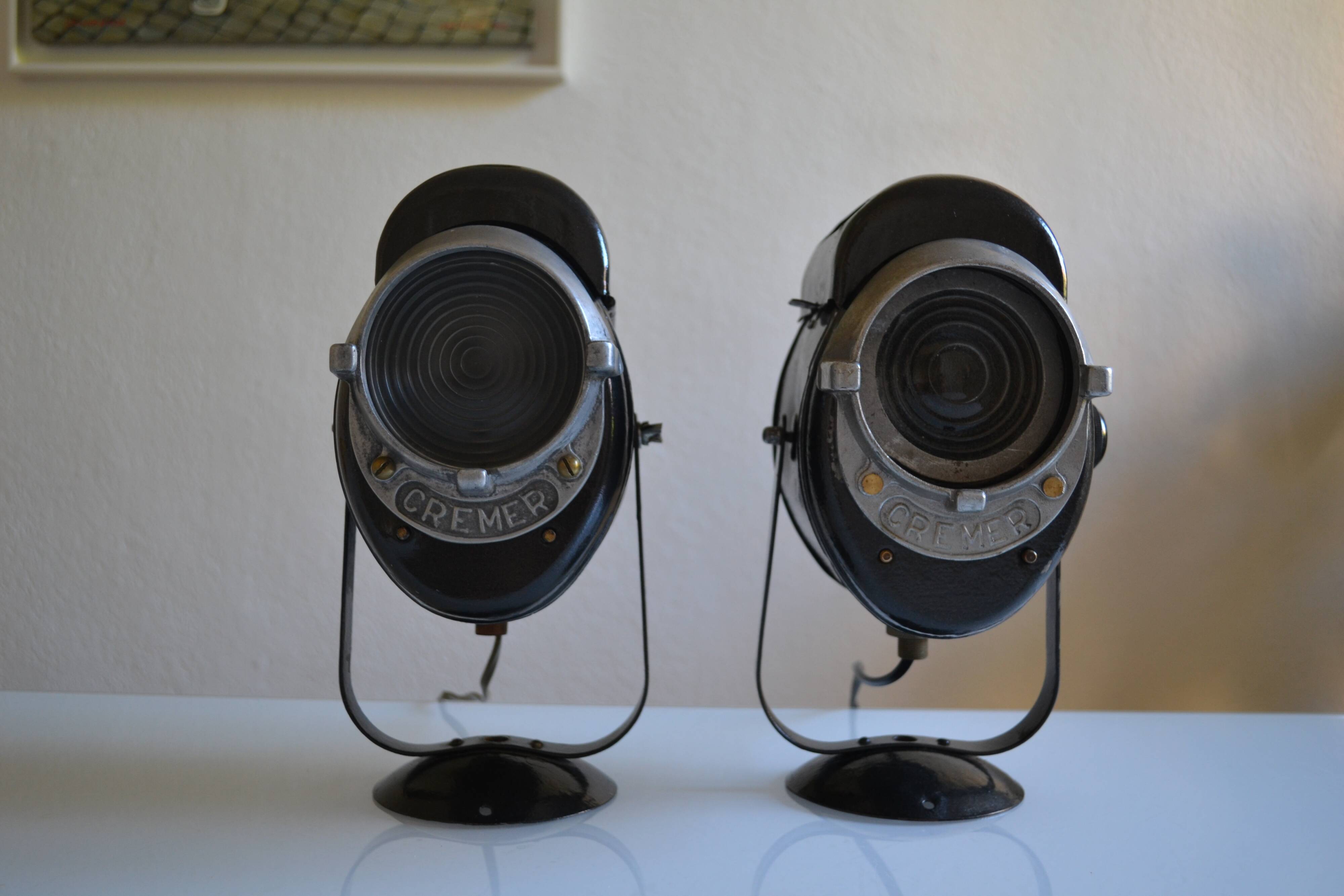 Pair of vintage Cremer cinema projectors.