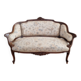 Small sofa or bench in Louis XV style, rococo.