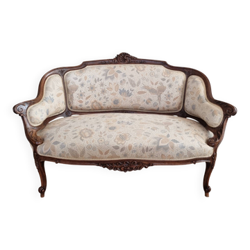 Petit canapé ou banquette de style Louis xv, rocaille. 