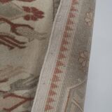 1970s Vıntage Turkish Oushak Handmade Wool Runner Rug 3'3'' x 9'3''