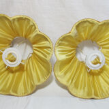 Pair of fabric lampshades