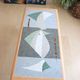 Rare Swiss coffee table in ceramic and beech from the 50s, vintage