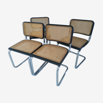 Suite de 4 chaises Cesca B32 de Marcel Breuer, 1992