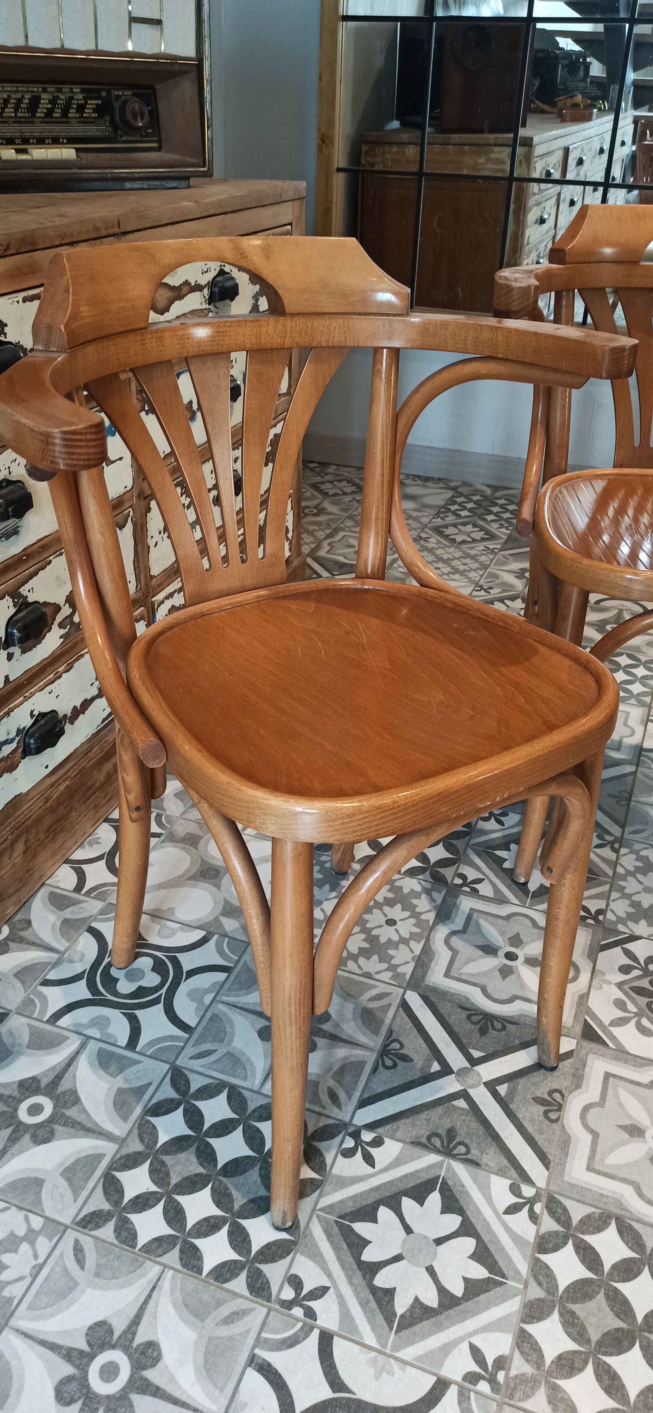 Lot 2 bistro armchairs