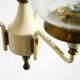 Large 1960s brass and glass tulip ceiling lamp by Hans Agne Jakobsson