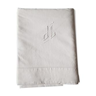 Drap monogramme JL