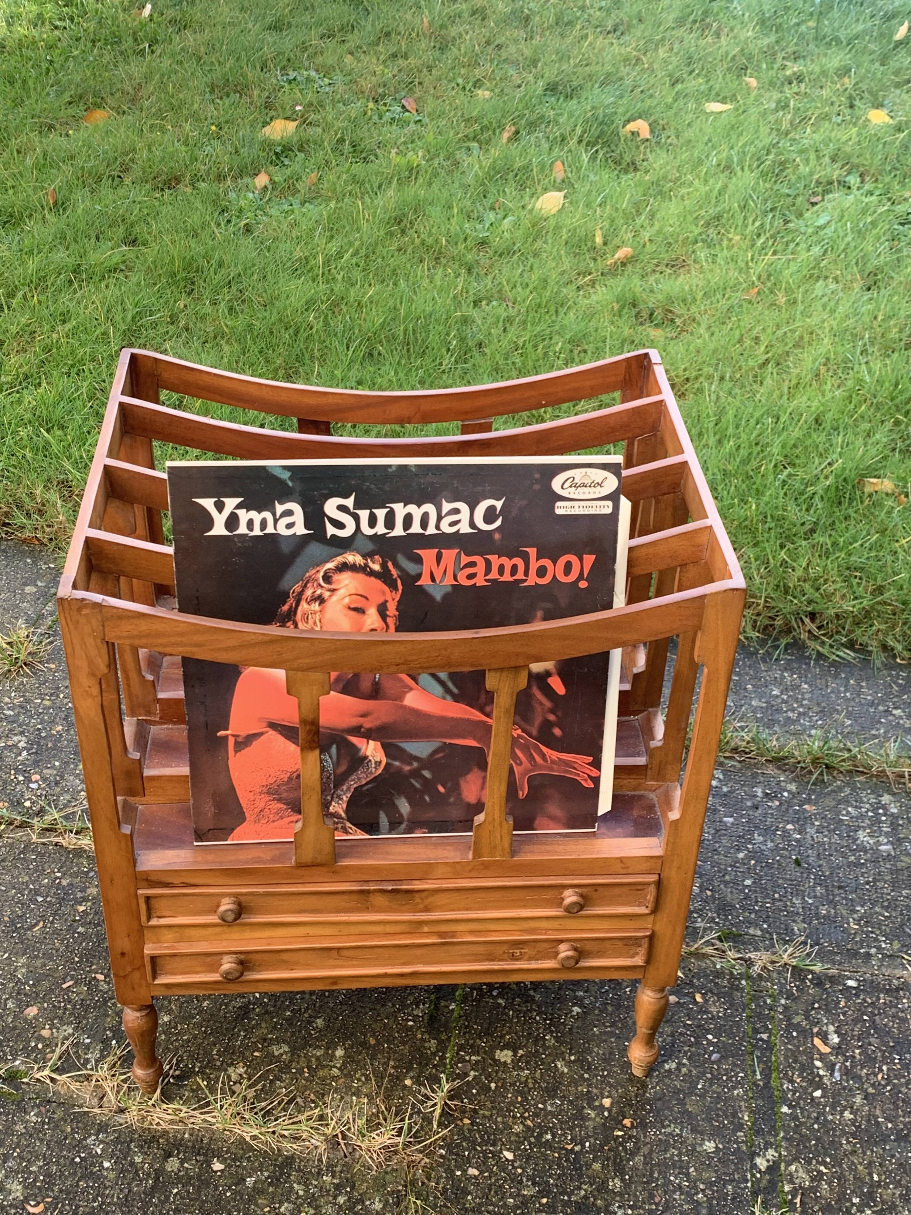 Music cabinet, antique sheet music cabinet, made up of 4 compartments with two wooden drawers,