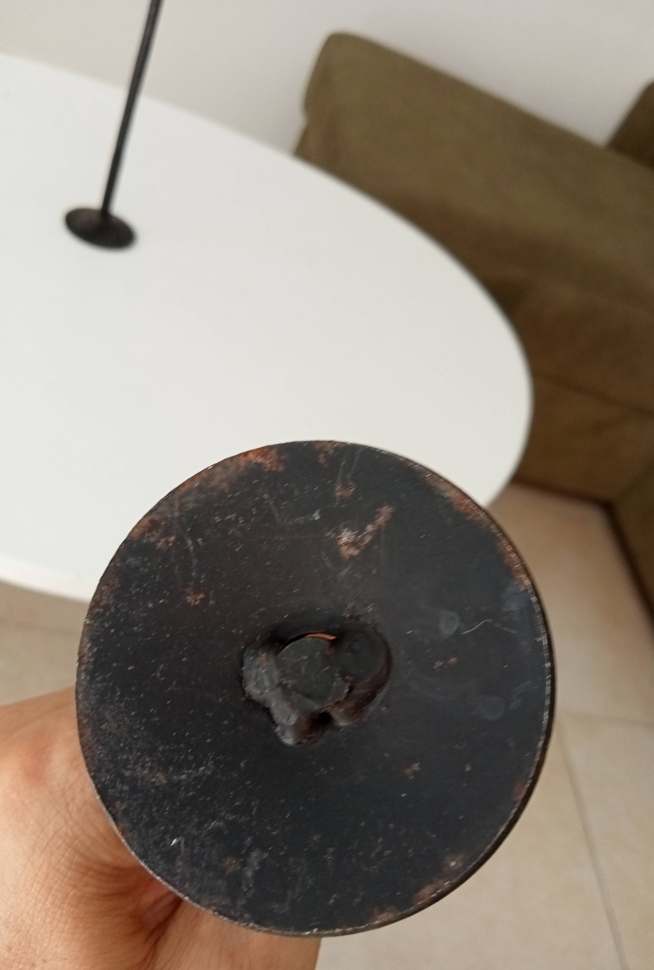 Pair of brutalist / minimalist candlesticks from the 60s