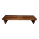 Vintage brutalist bench in solid teak with slats – 1970s