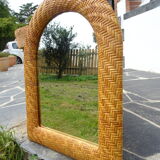 Rattan mirror 52 x 40 cm