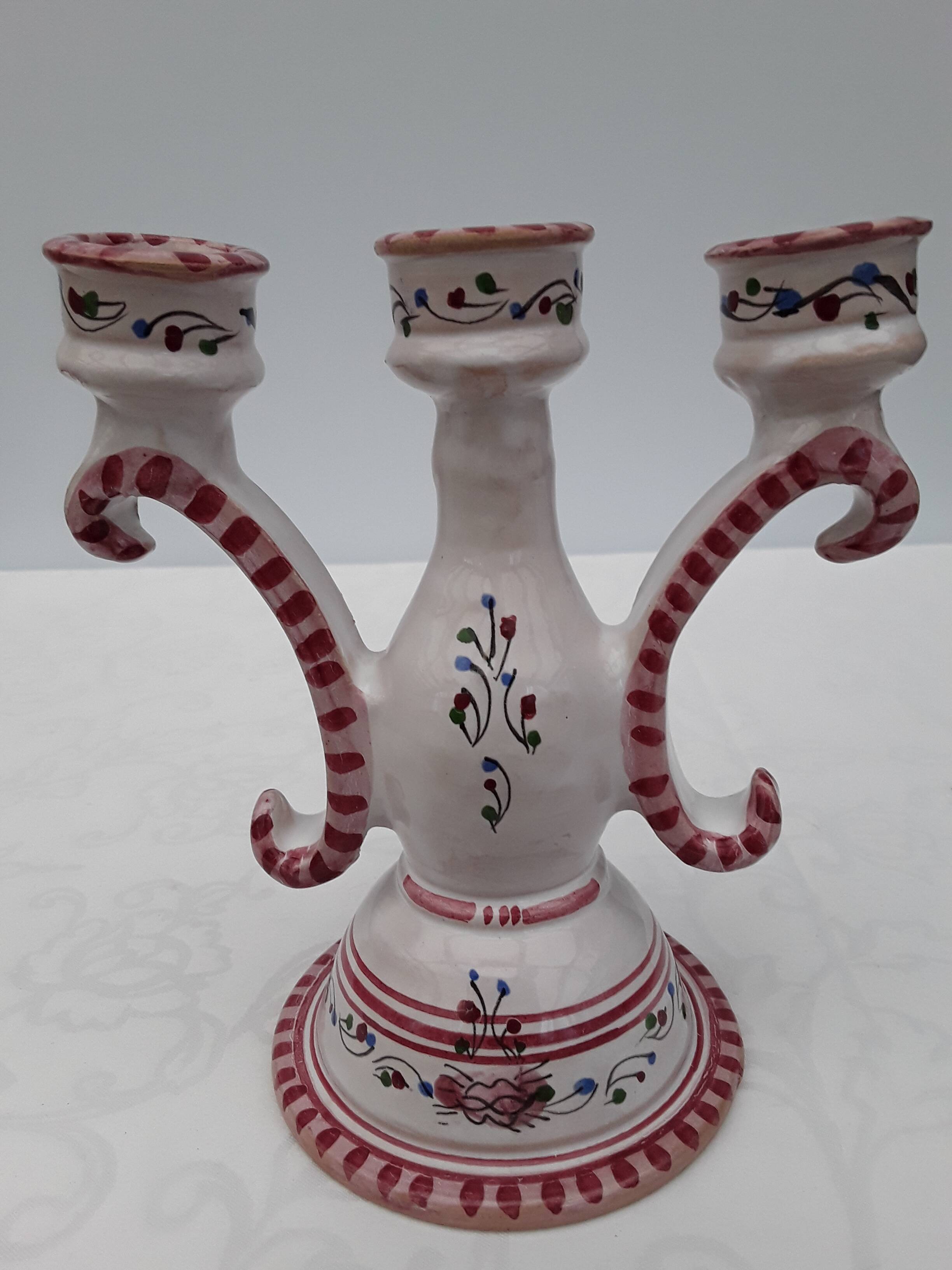 Earthenware candle holder