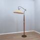 Osvaldo Borsani adjustable floor lamp brass & cherry wood 1950s