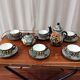 Ensemble café thé  vintage Smf Schramberg handgemalt