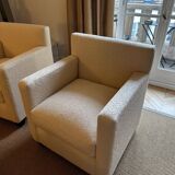 Pair of armchairs inspired by Jean-Michel Frank