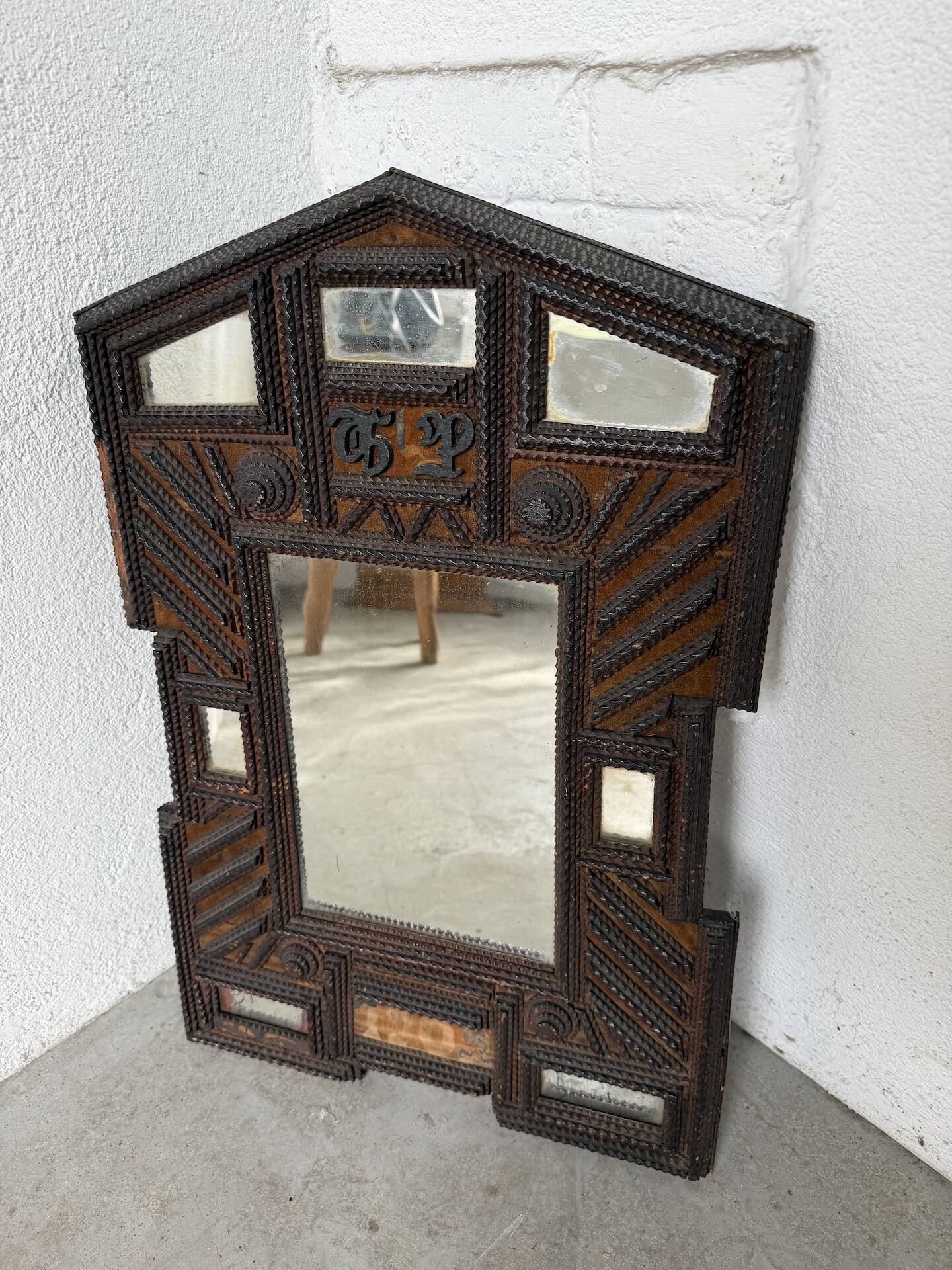 Tramp Art Mirror 1903