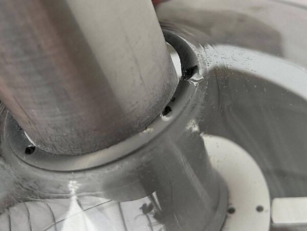 Lampe suspendue globe en aluminium et verre de style Espace allemand des années 1960 de milieu du siècle de Doria