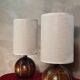 Paire de lampes boules en bois de style scandinave
