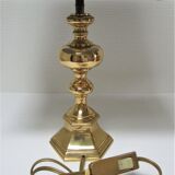 Solid gold brass lamp in neo-classical style