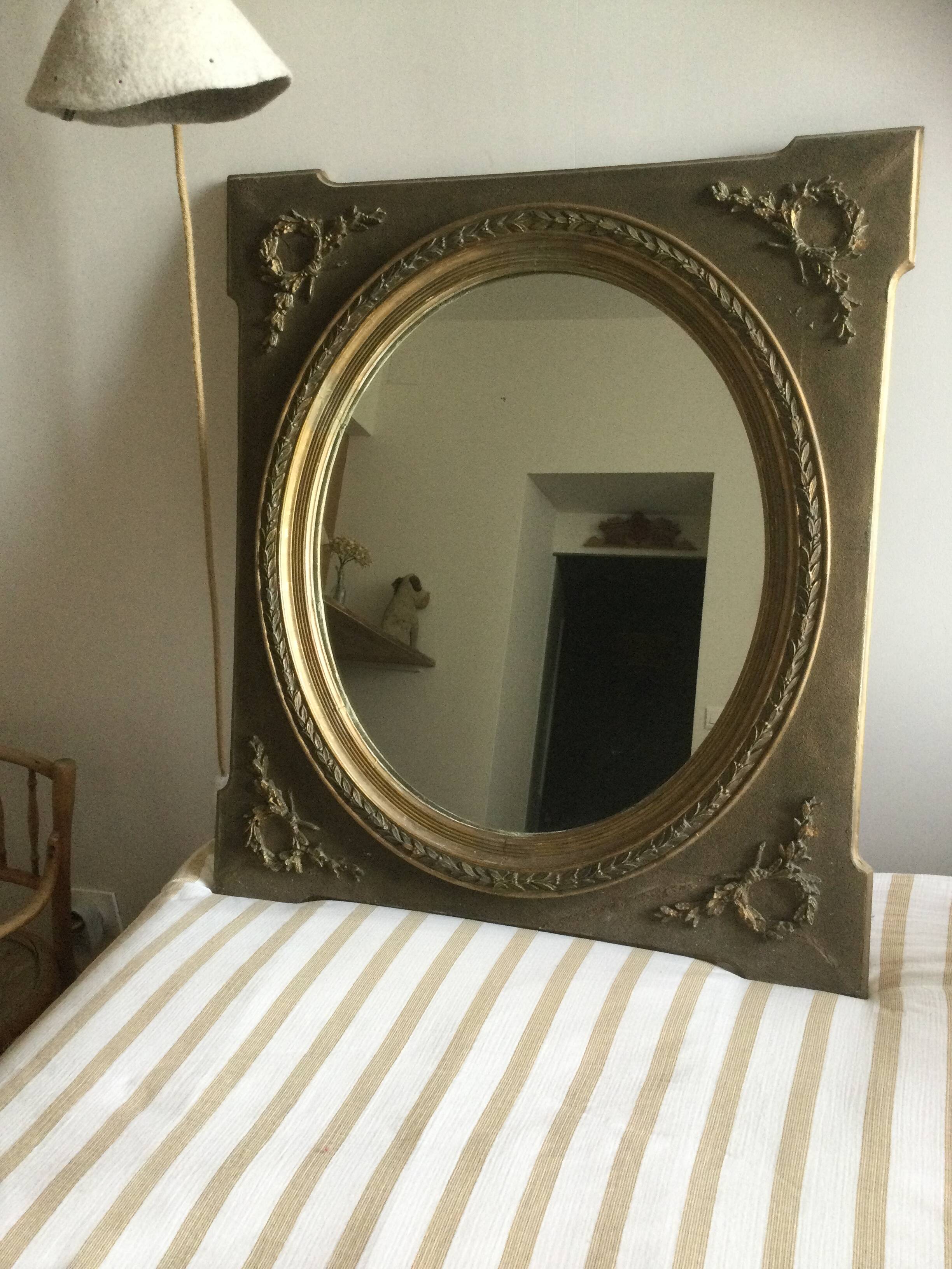 Antique gold mirror