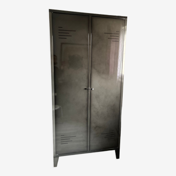 Black metal cabinet