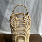 Small lantern-shaped rattan suspension H35 D15