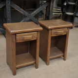 Pair of oak bedsides 1970