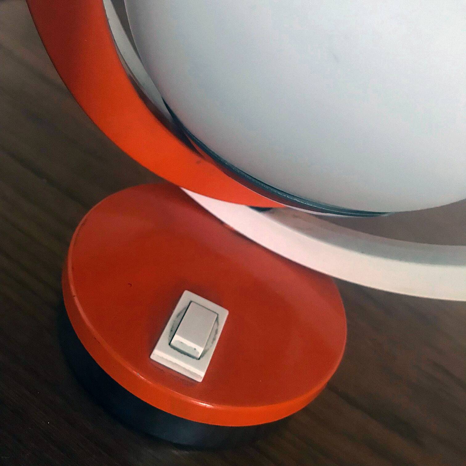 Pair of Vintage Table Lamps • Saturn • Steel and Glass • Space Age • 1960