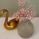 Vintage art deco vase in frosted glass