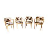 Lot de 4 fauteuils bridge Thonet 1950