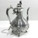 Silver metal teapot
