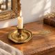 Vintage brass hand candle holder – Pineapple handle rat of the cellar