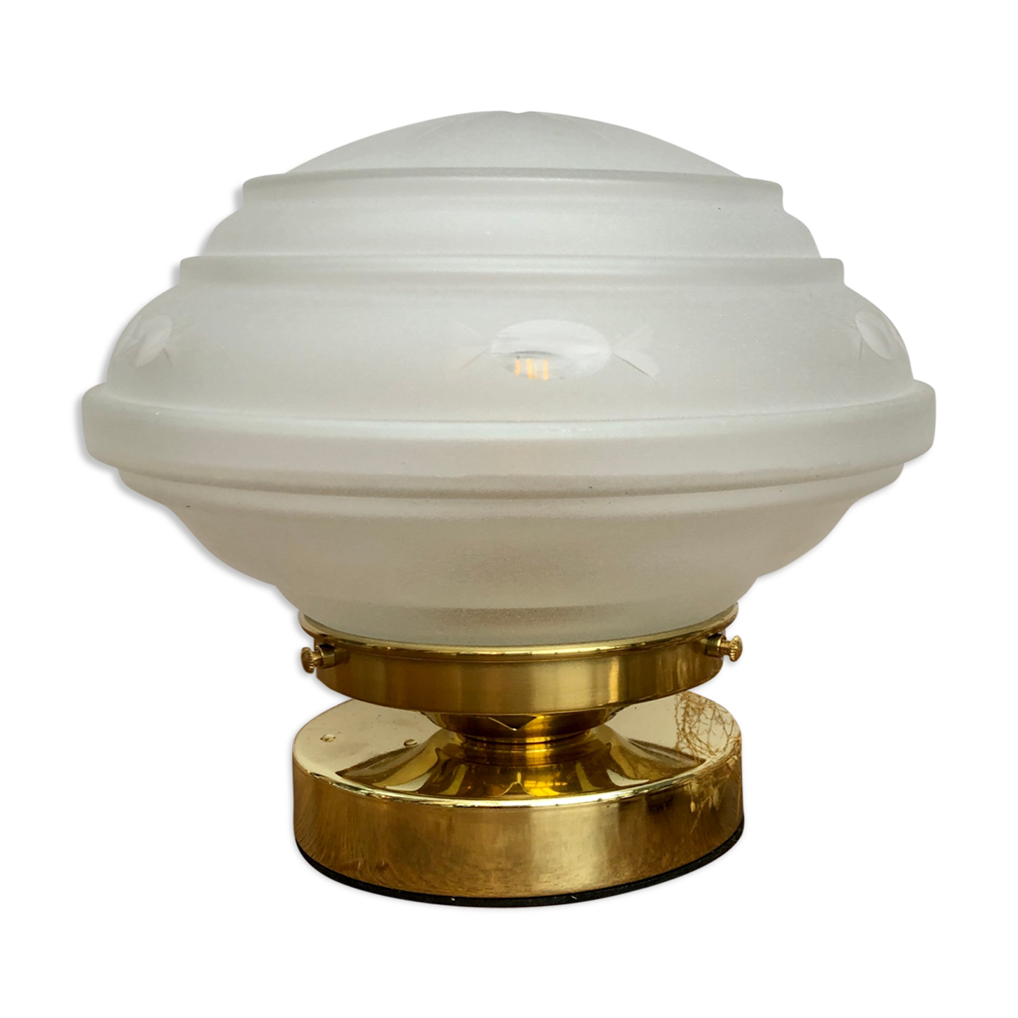 Vintage globe-deposed glass lamp