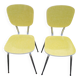 pair of yellow Formica chairs