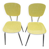 pair of yellow Formica chairs